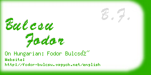 bulcsu fodor business card